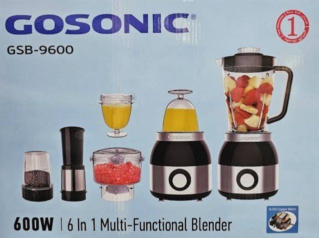 مخلوط کن ۶ کاره گوسونیک gosonic مدل ۹۶۰۰